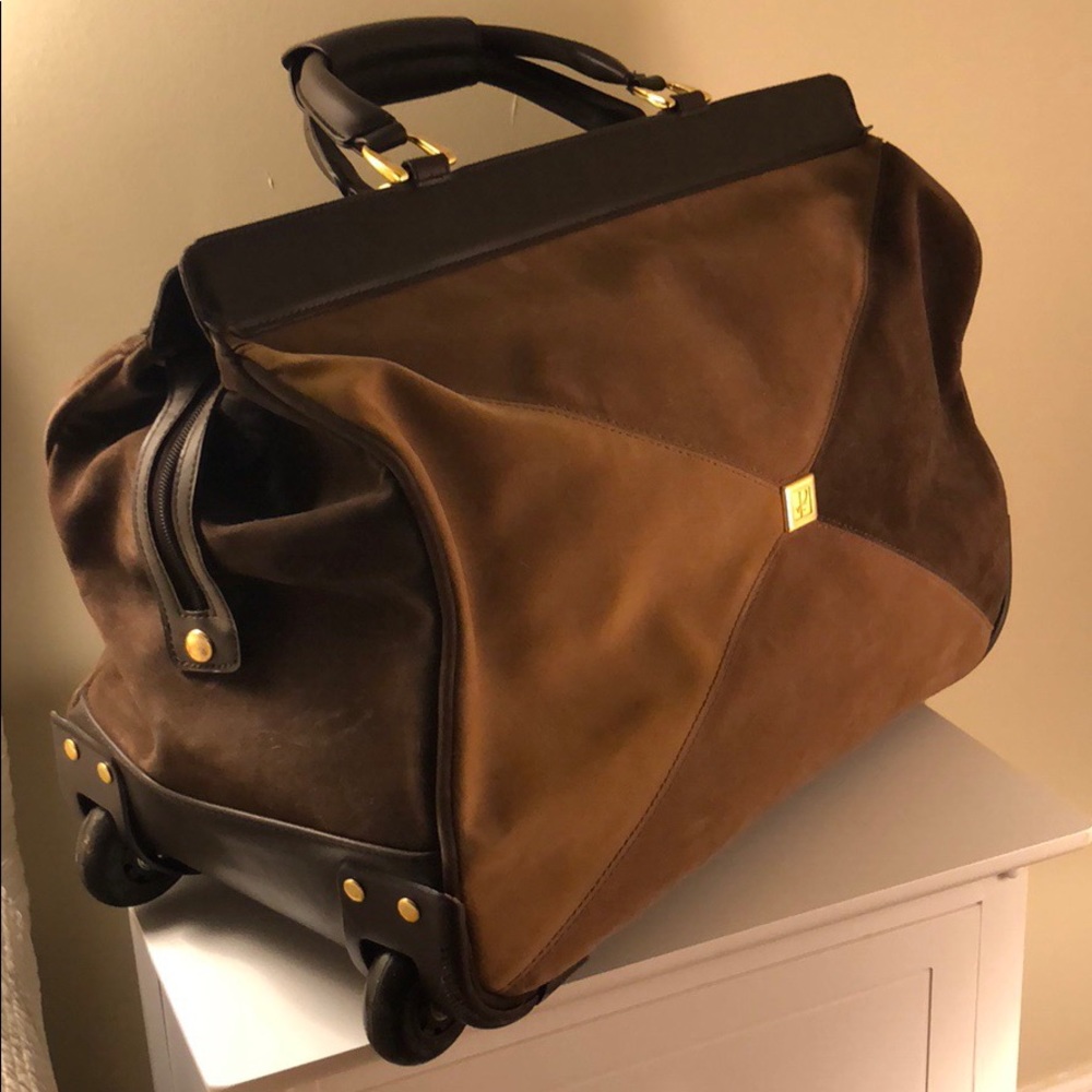 Brown leather/suede Diane Von Furstenberg luggage